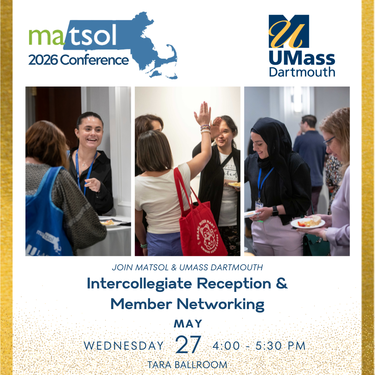 Wednesday, May 27 4:00 - 5:30 pm - Open to students, prospective students, faculty, networking partners, and alum. Sponsored by UMass Dartmouth.